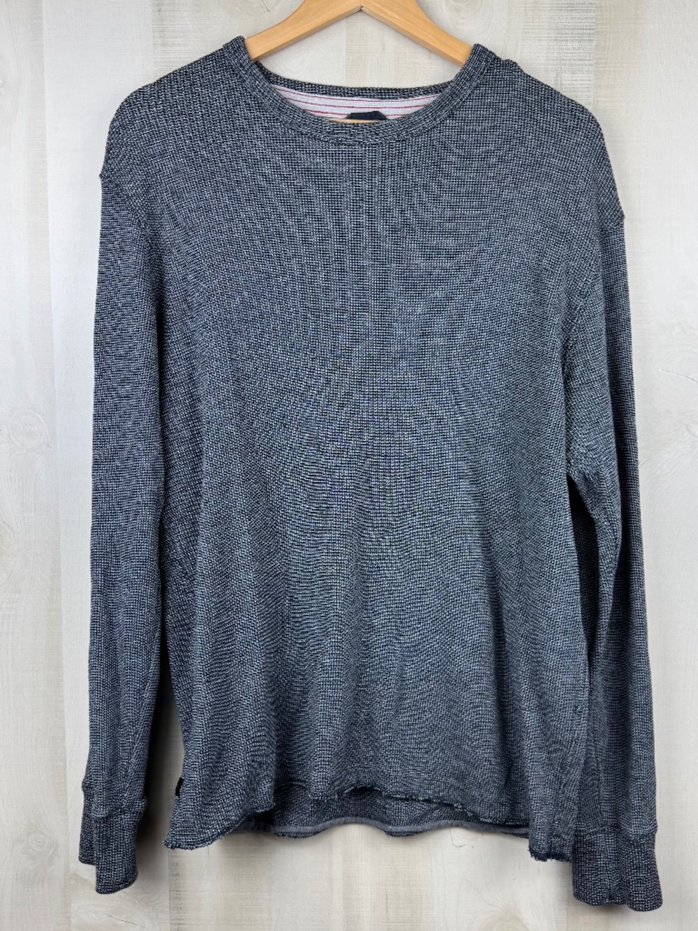 Relwen Men’s Long Sleeve Thermal Waffle Crew Neck Shirt Cotton Pullover Gray XL